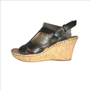 Born Bernese Cage Wedge Sandal Size 6M